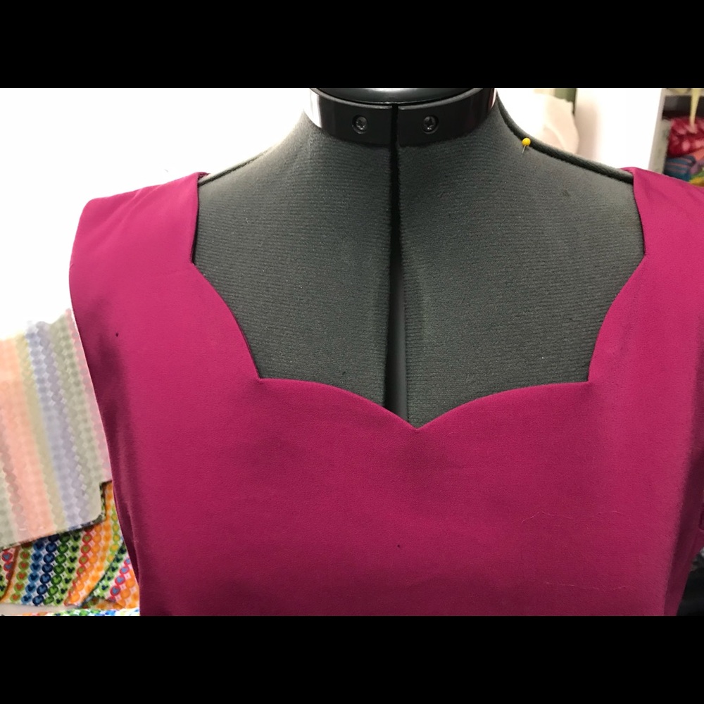 Pink scalloped neck dress from The Limited. NWT